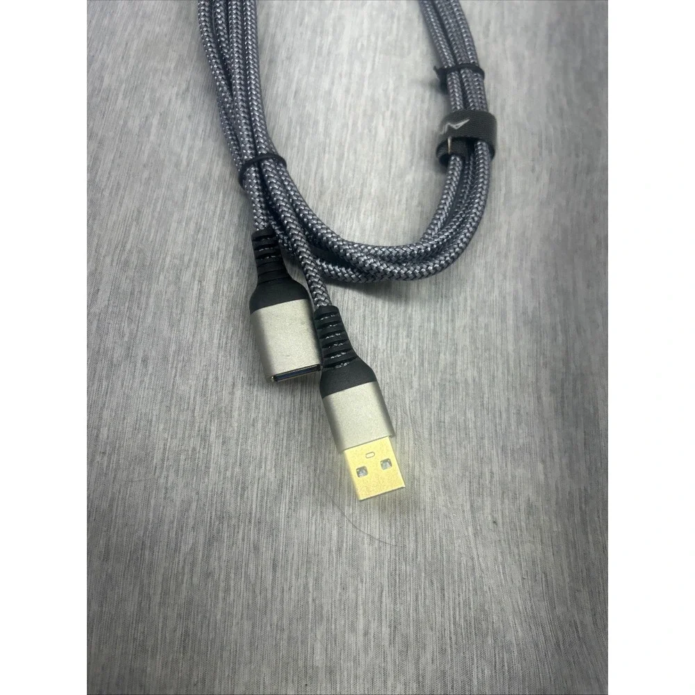 USB 3.0 Extension Cable Braided Nylon Male to Female Gray Aluminum Gold Plated